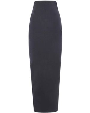 Rick Owens Raw-Hem Maxi Skirt - Blue
