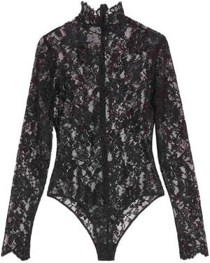 Valentino Garavani Floral Lace Bodysuit - Black