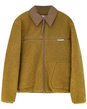 Ami Paris Faux Fur Jacket - Green