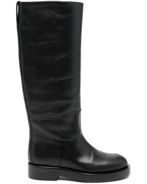 Paris Texas Flat Nappa Boots - Black