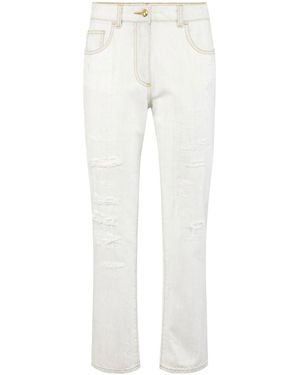 Elisabetta Franchi Vaqueros Pitillos - Blanco