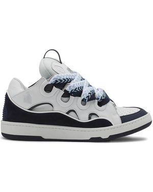Lanvin Curb Leather Trainers - White
