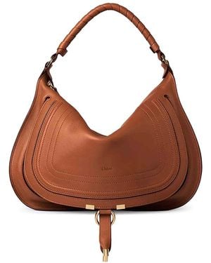 Chloé Marcie Soft Leather Shoulder Bag - Brown