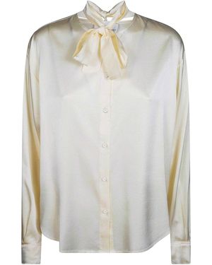forte_forte Camicia Heavy Stretch Silk Satin - Bianco