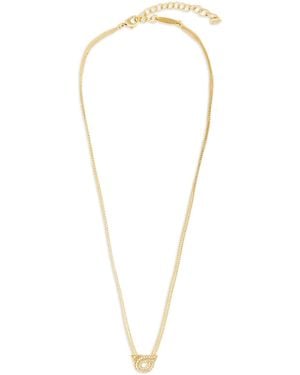 Ferragamo Gancini Strass Necklace - White