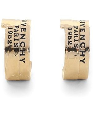 Givenchy Tape Hoops Earrings - Metallic