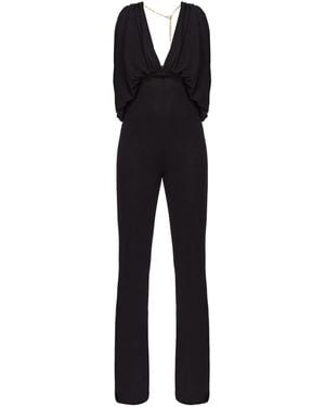 Pinko Lagretin Draped Jumpsuit With Slim Cut - Black