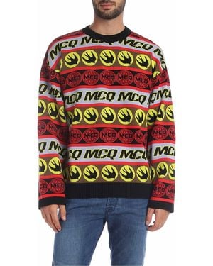 McQ Tape Crew-Neck Pullover - Black