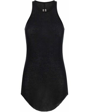 Rick Owens Viscose Tank Tops - Black