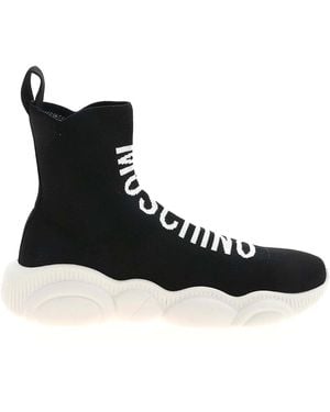 Moschino High Sock Sneakers - Black