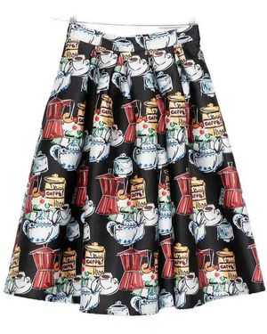 ALESSANDRO ENRIQUEZ Printed Midi Skirt - White