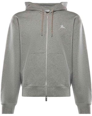 Burberry Cotton Sweatshirt With Logo - Grey