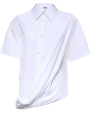 Loewe Cotton Shirt With Logo - White