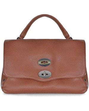 Zanellato Bag Made Of Hammered Leather - Brown