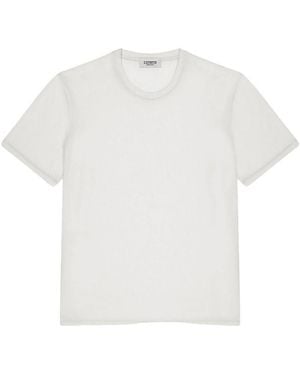 Laneus Cotton-Blend Crew-Neck T-Shirt - White