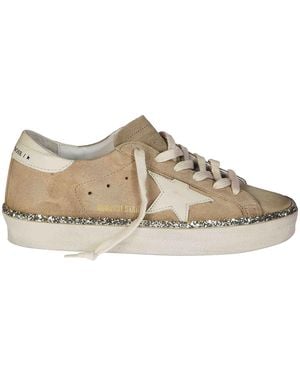 Golden Goose Hi Star Suede Upper Glitter Edge - Brown