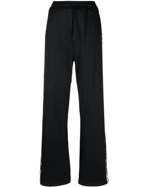 DSquared² Logo-Tape Wide-Leg Track Trousers - Black