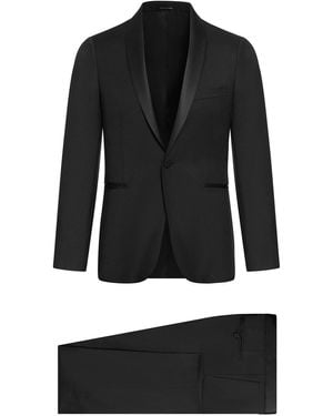 Tagliatore Tuxedo With Wool Vest - Black