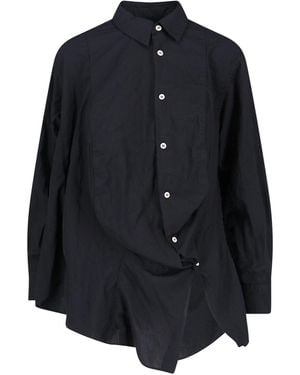 Comme Des Garcons Hommes Plus Asymmetric Shirt - Black