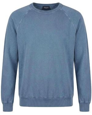 Drumohr Maglia Logo A Manica Lunga - Blu