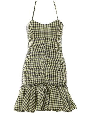 Philosophy Di Lorenzo Serafini Vichy Print Short Dress - Green