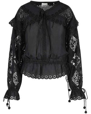 Isabel Marant Nowana Cotton Blouse - Black