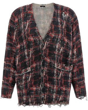 R13 Torn Cardigan - Grey