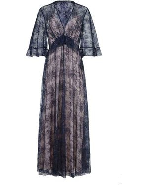Alberta Ferretti Dress Made Of Lace - Blue