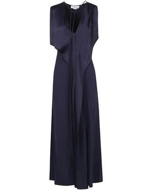 Victoria Beckham Sleeveless Draped V - Blue