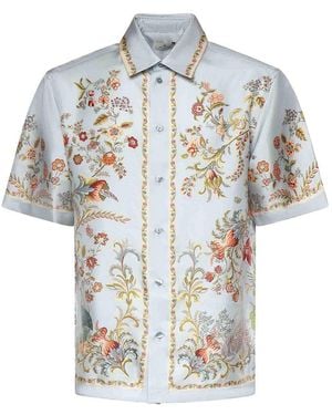 Etro Printed Silk Shirt - White