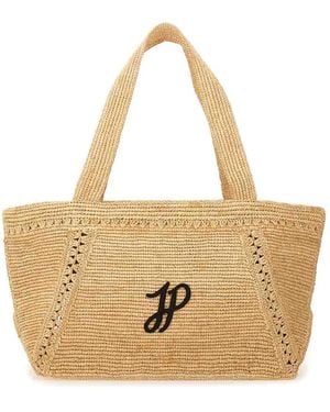 Patou Large Trapeze Tote Bag - Natural