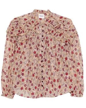 Isabel Marant Long Sleeve Fresh Cotton Shirt With - Pink