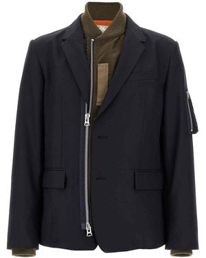 Sacai Bomber Insert Blazer - Black