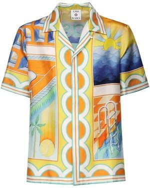 CASABLANCA Surreal Pool Shirt - Grey