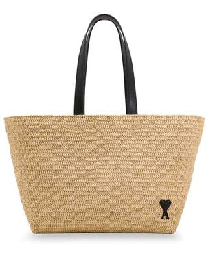 Ami Paris Ami De Coeur Shoulder Bag - Natural