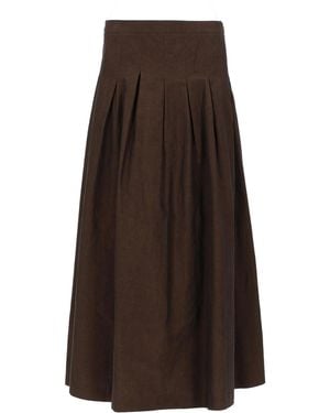 PT Torino Midi Skirt Mirna - Brown