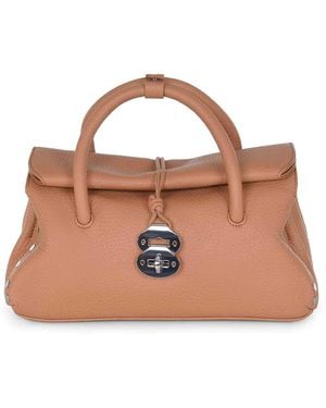 Zanellato Bag Made Of Hammered Leather - Brown