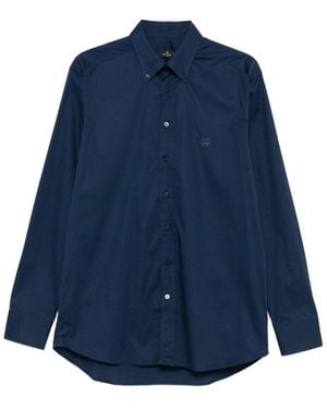 Etro Stretch Cotton Shirt - Blue