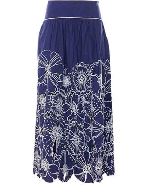FARM Rio Richelieu Maxi Skirt - Blue