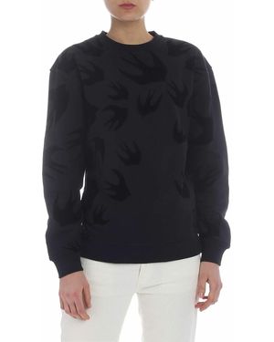 McQ Sweatshirt With Swallow Print - Blue