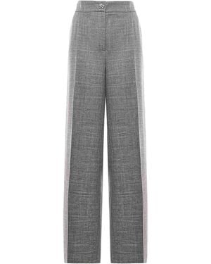 Genny Tailored Palazzo Trousers - Grey