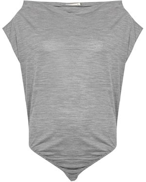 Patrizia Pepe The Off-Shoulder Body - Gray