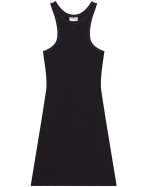 Courreges Cotton Sleeveless Racerback Mini Dress - Black