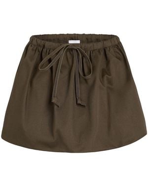 Patou Organic Cotton Mini Skirt - Green