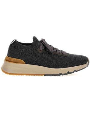 Brunello Cucinelli Knitted Trainers - Black