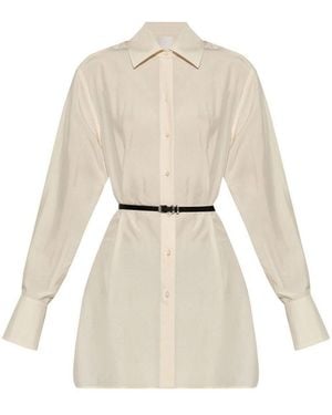 Givenchy Long Shirt With 'Voyou' Belt - White