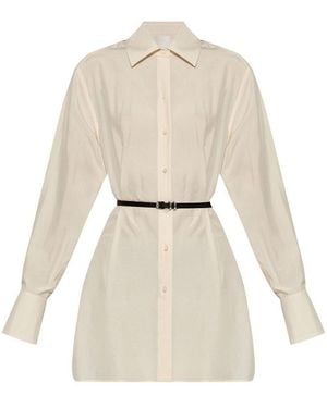 Givenchy Long Shirt With 'Voyou' Belt - White