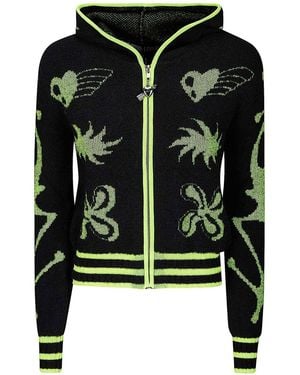 Chopova Lowena Neon Cartoon Cardigan - Green