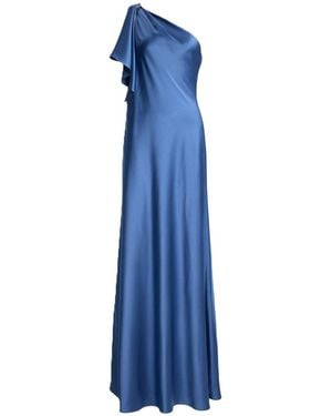 Ralph Lauren Elzira Gown-Sleeveless-Gown-Hammered Charm - Blue