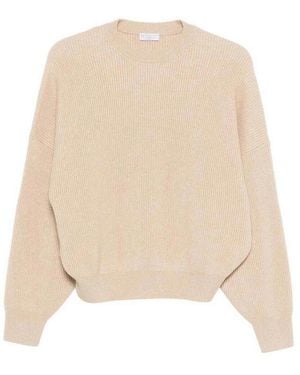 Brunello Cucinelli Round-Neck Jumper - Natural